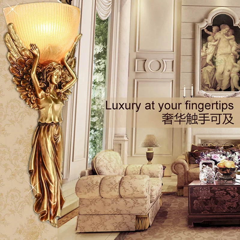 Retro Angel Girl Wall Lamp Led Lighting Fixtures