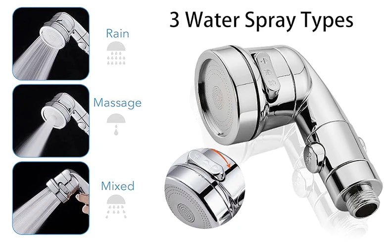 Handheld Faucet Water Diverting Shower Head External Rain