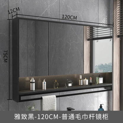 Smart Bathroom Mirror Cabinets Wall-Mounted Backlight Anti-Fog