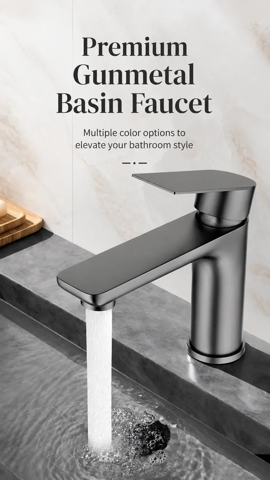 Bathroom Sink Faucet Stainless Steel Cold Mixer Tap