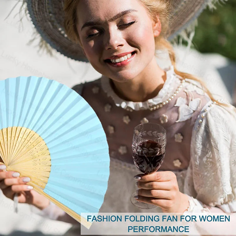 30-120pcs Wedding Hand Fans Folding Fans Guest Paper