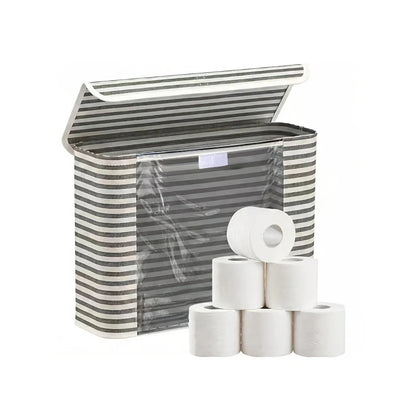Foldable Toilet Paper Holder Lid Large Capacity Space-Saving