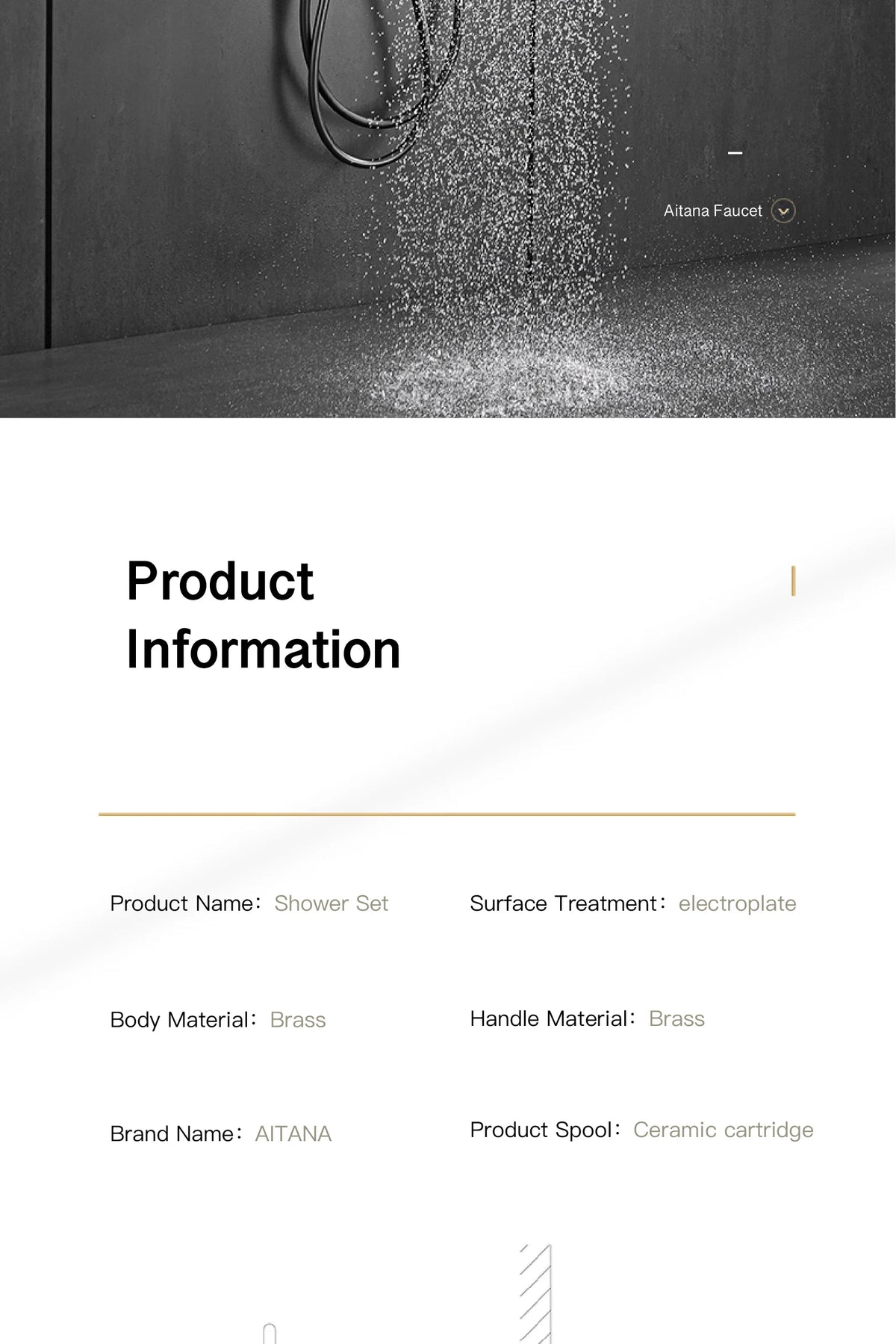 Luxury Gun Gray Brass Bathroom Shower System Digital