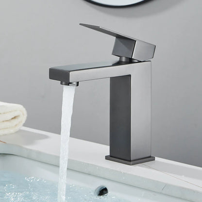Stainless Steel Bathroom Faucet Deck Mount Basin Sink