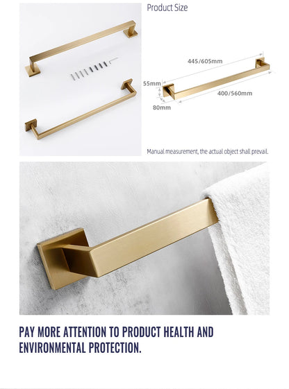 Brushed Gold Bathroom Toilet Brush Holder Toilet Paper