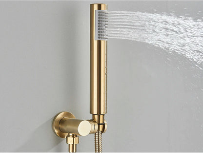 Poiqihy Golden Handshower Head 150cm Stainless Steel Shower