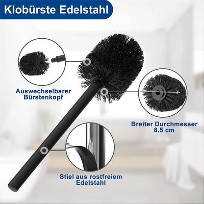 Floor-To-Ceiling Toilet Brush Holder Stainless Steel Toilet