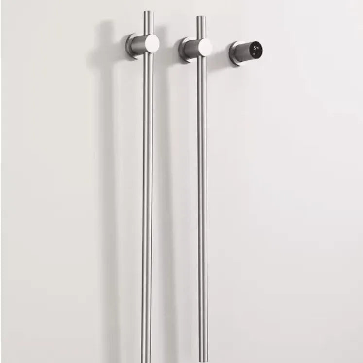 Bathroom Black Electric Towel Rack Hidden Wire Bath