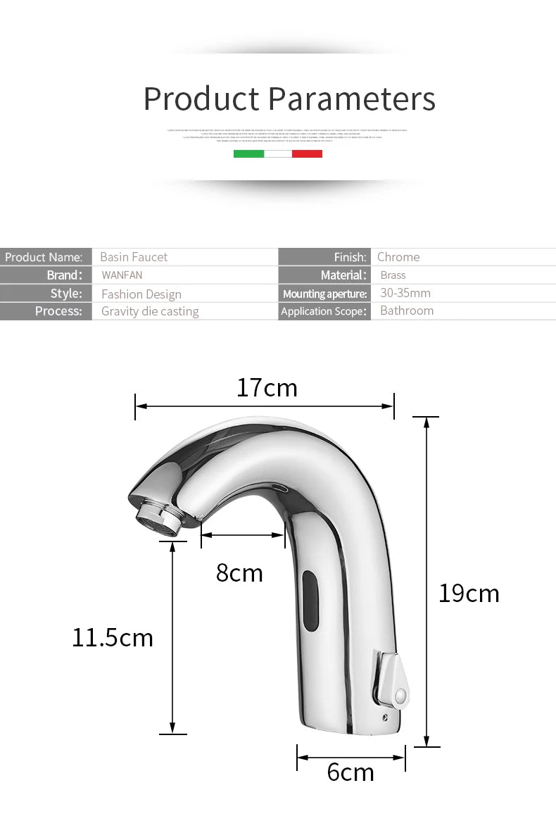 Bathroom Faucet Electric Automatic Sensor Faucet Touchless Sink