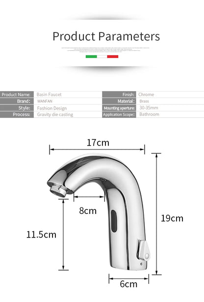 Bathroom Faucet Electric Automatic Sensor Faucet Touchless Sink