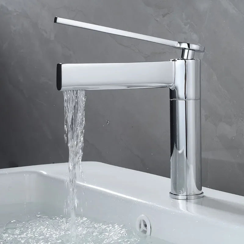 Basin Bathroom Sink Faucet Deck Mounted Cold Water