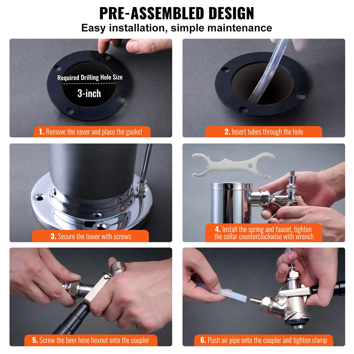 Succebuy Kegerator Tower Kit Tap Beer Conversion Kit