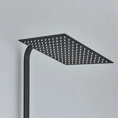Shinesia Black/Chrome Bathroom Shower System Rainfall Shower