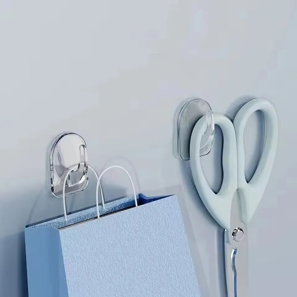 Transparent Strong Adhesive Mini Hook Door Bathroom Mirror