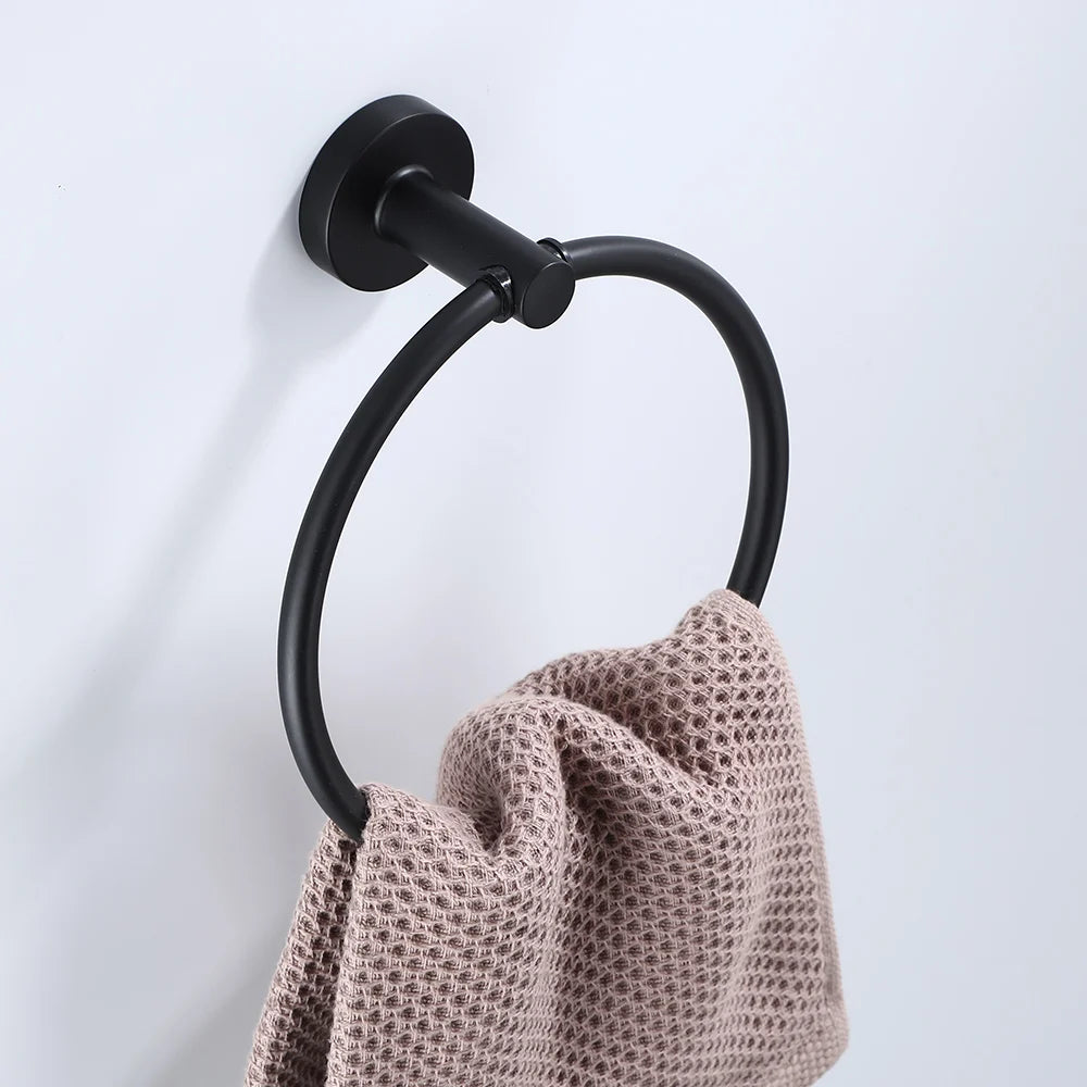 Bathroom Towel Ring Hook Hardware Storage Holder 304