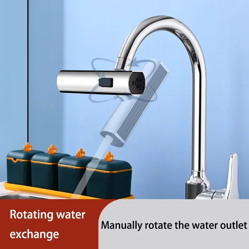 Universal Nozzle 360 Rotating Feather Waterfall Faucet