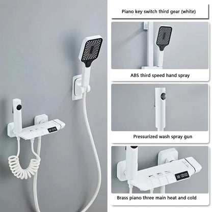 Modern Shower System Full Grey Way Piano Keys