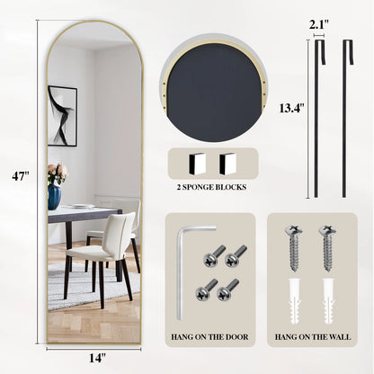 Mcq 47x14 Inches Full Length Mirror Door Hanging