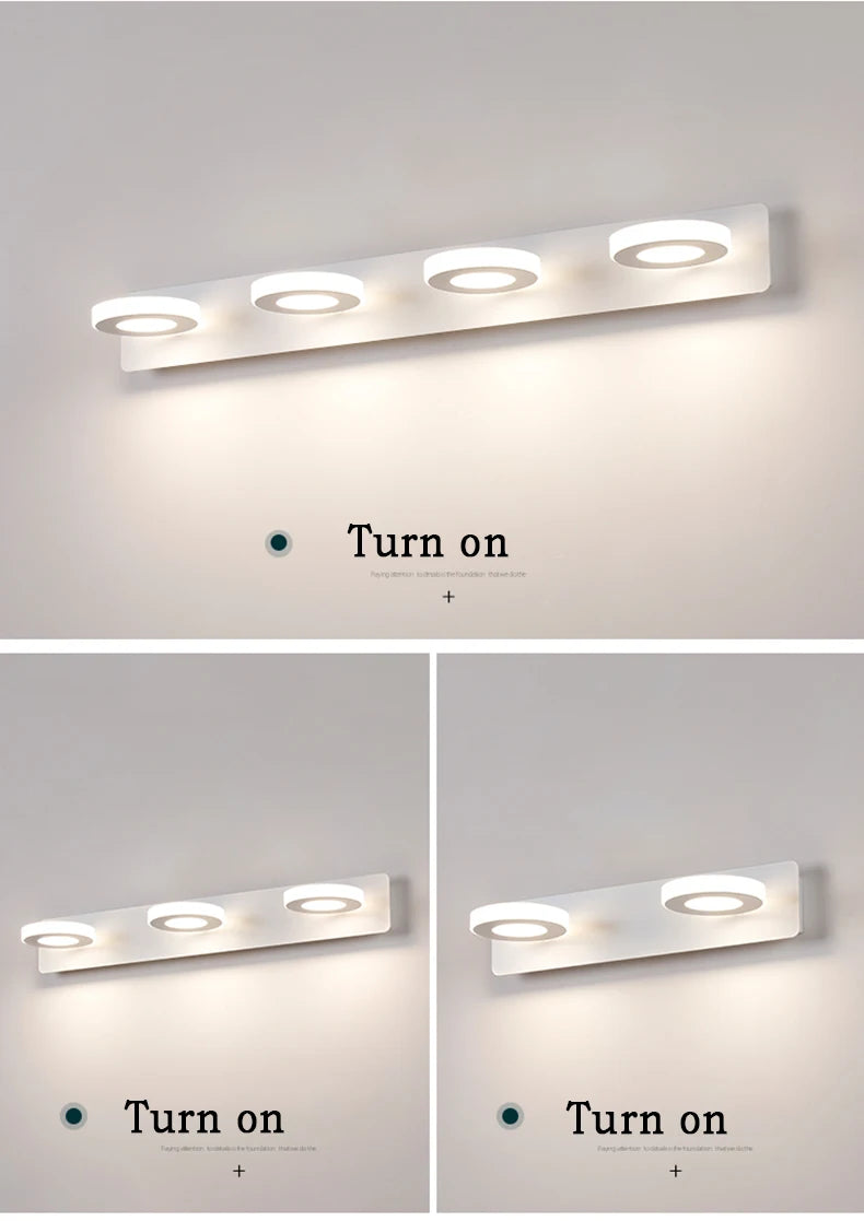 Led Bathroom Mirror Wall Lamp Vanity Light Waterproof