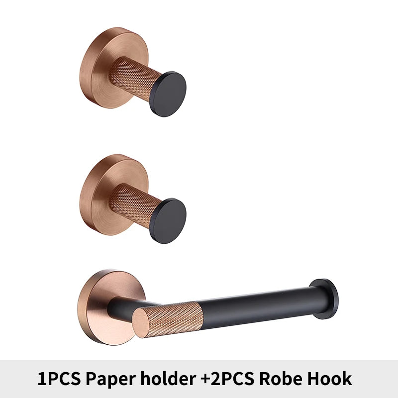 Rose Gold Bathroom Hardware Towel Bar Rack Shelf