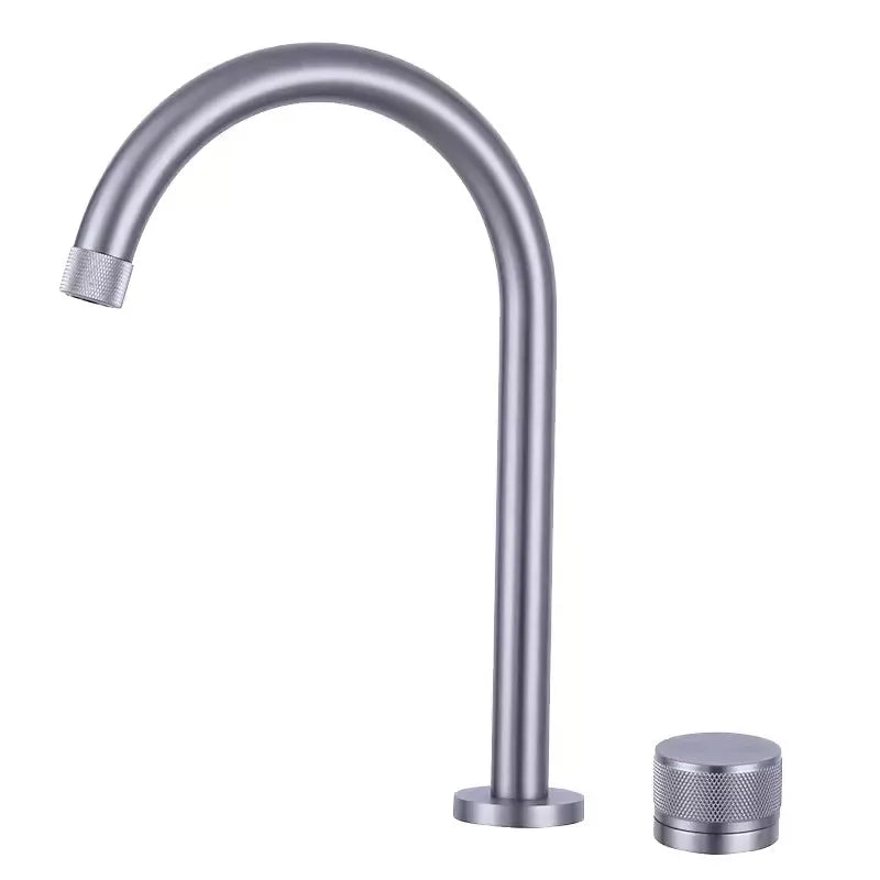 Tuqiu Black Basin Faucet Bathroom Faucet Two Holes