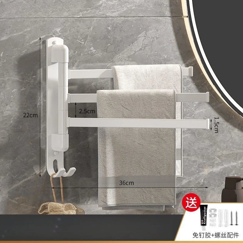 Bathroom Towel Rack Rotatable Towel Holder Rotatable Stainless