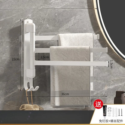Bathroom Towel Rack Rotatable Towel Holder Rotatable Stainless