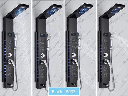 Led Shower Panel Tower System Rain Waterfall Shower