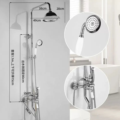 Vintage Shower System Brass Lightweight Luxury Gold Shower