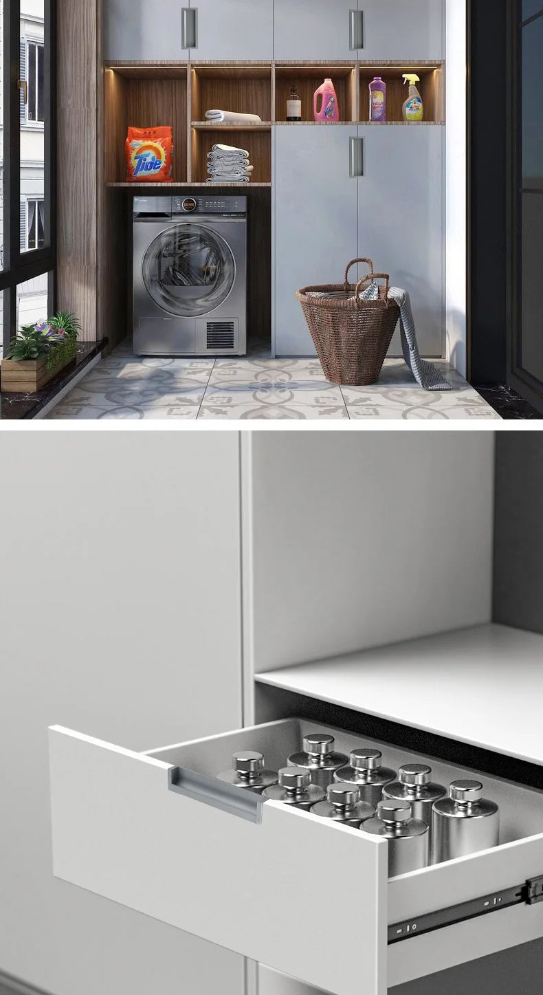 100-400mm Recessed Cabinet Drawer Pull Handle Bathroom Furniture