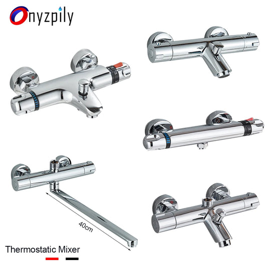 Thermostatic Shower Faucet Bathroom Chrome Mixertap Thermostat