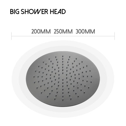 Bathroom Faucet Gunmetal Shower Faucet Wall Mounted 8/10/12
