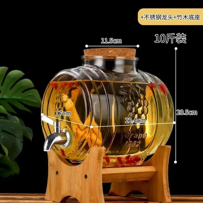Special Glass Wine Bottle Faucet Fruit Wine Ginseng