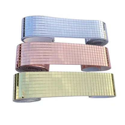 4x100cm Creative Diy Glass Mirror Stickers Mosaic Glass