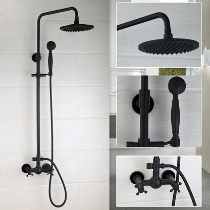 Kemaidi Bathroom Black Shower Wall Mounted Rainfall Shower