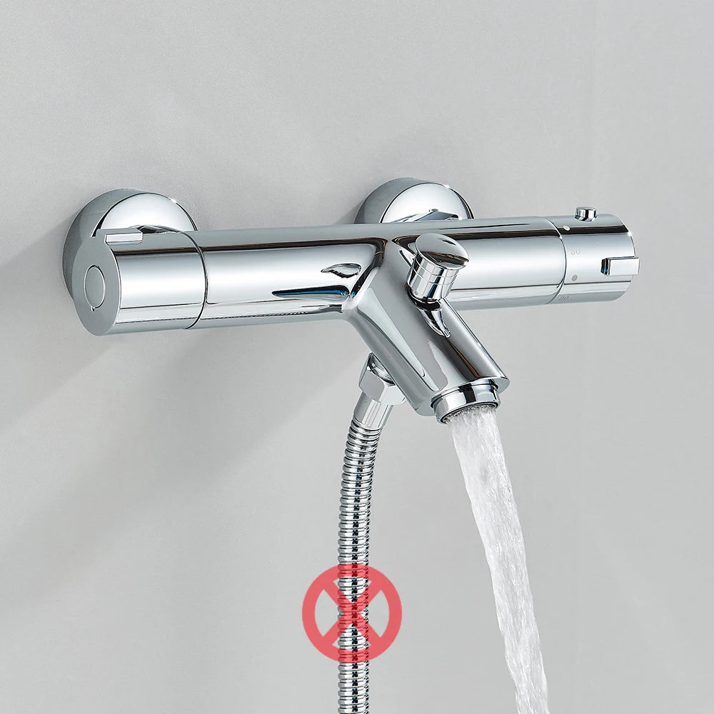 Chrome Thermostatic Shower Faucets Bathroom Thermostatic Mixer