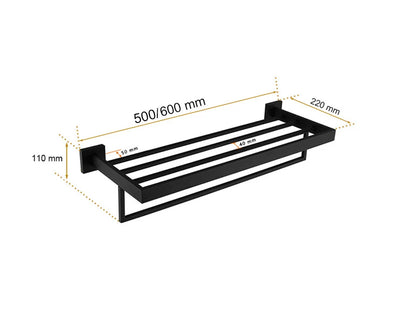 Matte Black Bathroom Hardware 304 Stainless Steel Towel