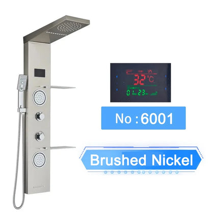 Shinesia Led Shower Panel Waterfall Rain Digital Display