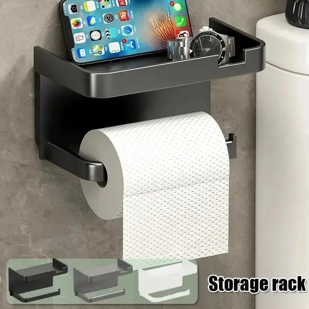 Toilet Paper Holder Plastic Storage Rack Towel Rack