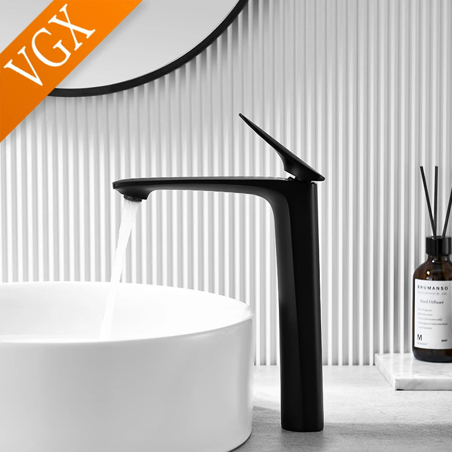 Vgx Luxury Gold Bathroom Faucets High Basin Mixer