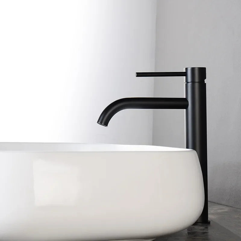 Brushed Gold Bathroom Basin Faucet Cold Mixer Water