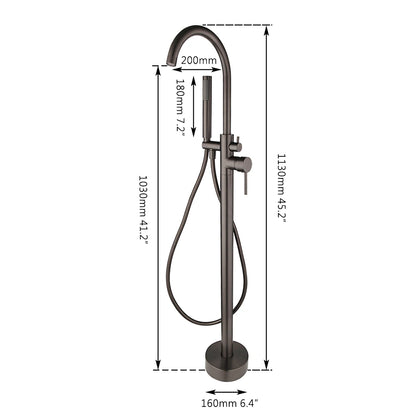 Zappo Standing Tub Shower Faucet Floor Mount Shower