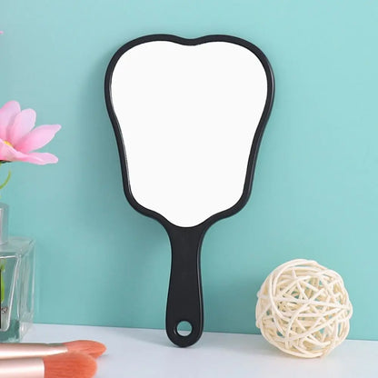 Durable Plastic Tooth-Shaped Mirror Mini Lightweight Handheld