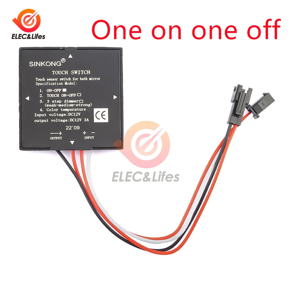 Dc 5-12v Bathroom Mirror Switch Touch-Switch Sensor Led