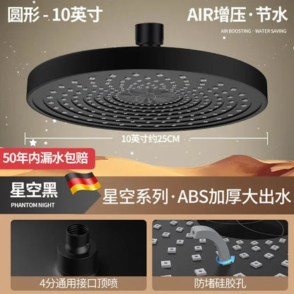 Large Flow Rainfall Shower Head 25cm Top Sprayer