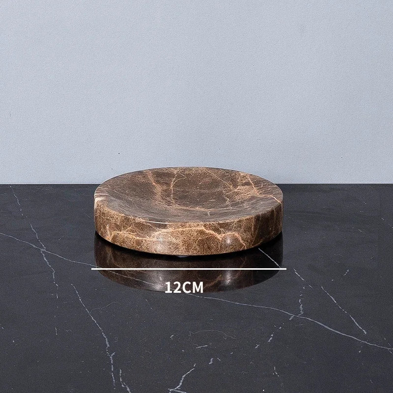 Dark Natural Marble Bathroom Brown Luxury Toothbrush Holder
