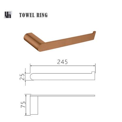 Rose Gold Bathroom Wall Mount Shelf Toilet Bath