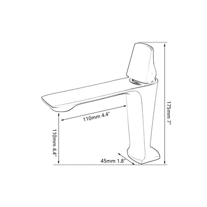 Kemaidi Rose Gold Bathroom Basin Sink Faucet Square