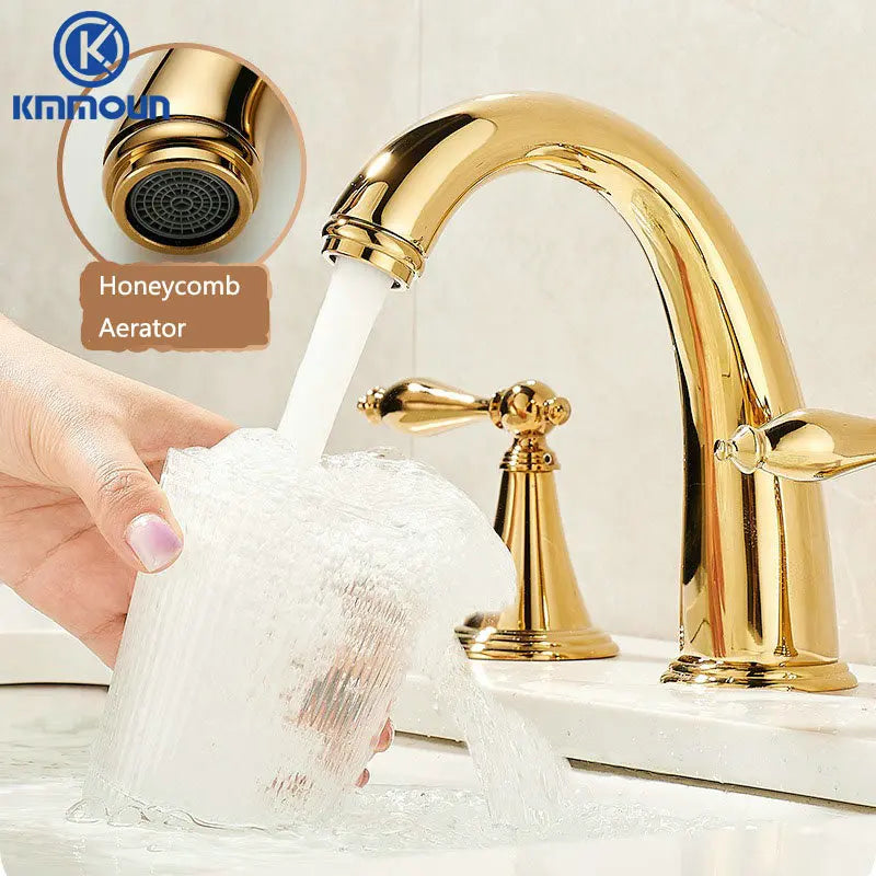 Deck Mounted Fixed Spout Bathroom Basin Faucet Hole