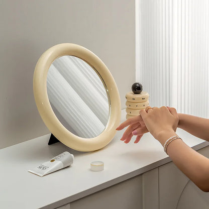 Nordic Round Glass Mirror Wall Mirror Desktop Mirror